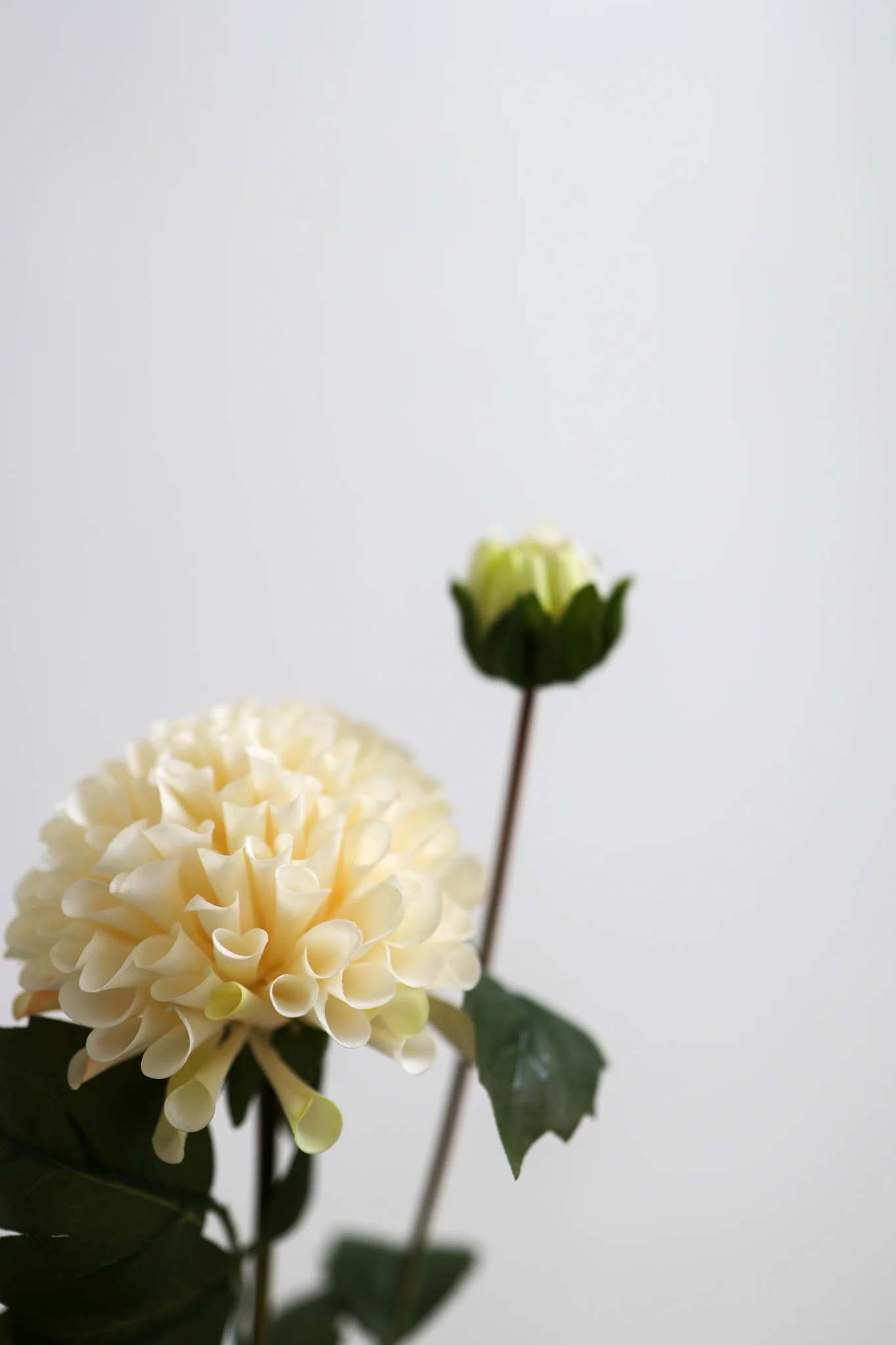 Kunstig dahlia - hvid